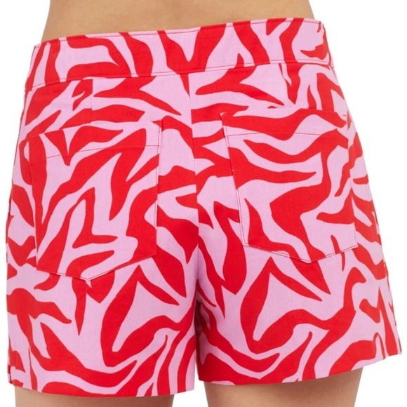 SPANX High Waist Zebra Print Shorts - Red and Pink NWT Size Large - Picture 9 of 9